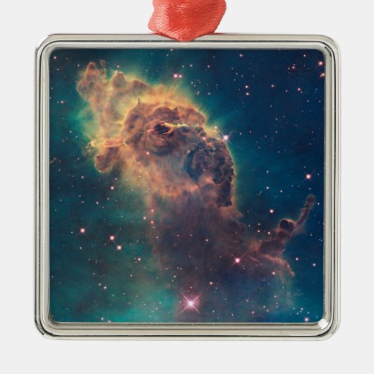Jet in Carina Nebula Postcard Ornament Aus Metall (Vorne)