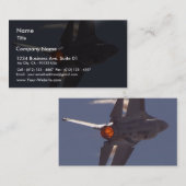 Jet-Kämpfer-Flugzeuge Visitenkarte (Vorne/Hinten)