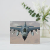 Jet-Kampfflugzeug Postkarte (Stehend Vorderseite)