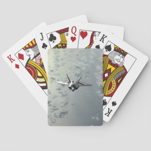 Jet kämpft über Meer Spielkarten (Rückseite)