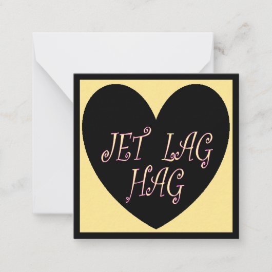 JET LAG HAG REISEDESIGN MITTEILUNGSKARTE (Vorderseite)