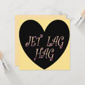 JET LAG HAG TRAVEL DESIGN KARTE (Vorderseite/Rückseite Beispiel)