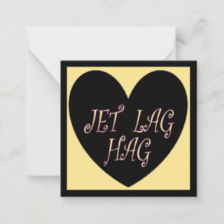 JET LAG HAG TRAVEL DESIGN MITTEILUNGSKARTE