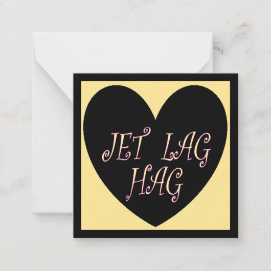 JET LAG HAG TRAVEL DESIGN MITTEILUNGSKARTE (Vorderseite)