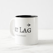 Jet-Lag ist für Amateure 325 ml-Tasse Zweifarbige Tasse (Vorderseite Links)