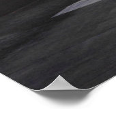 Jet Landing on Snowy Runway Poster (Ecke)