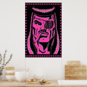 Jet Latex™/Studs/Hot Pink/Large Poster (Küche)