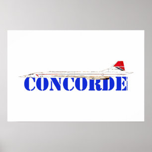 Jet mit fett blauem Text verbinden Poster