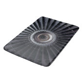 Jet-Motor-Badmatte, creepy Technik, Flugzeug Badematte (Schrägansicht)