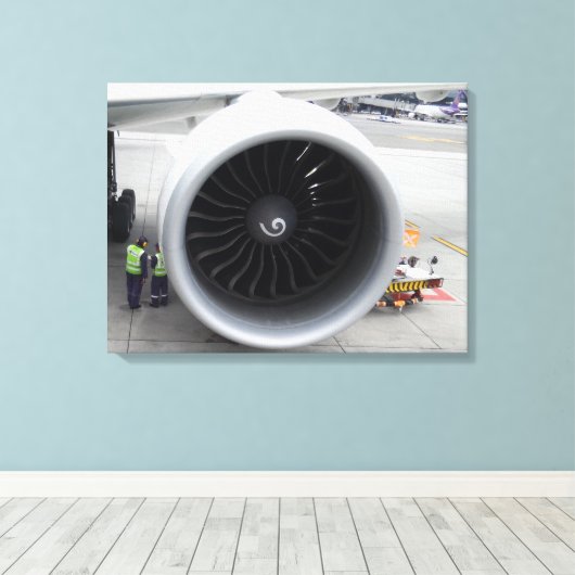Jet Motor Canvas Print Leinwanddruck (Insitu (Holzboden))