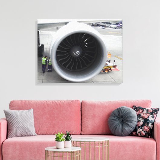 Jet Motor Canvas Print Leinwanddruck (Insitu (Wohnzimmer))