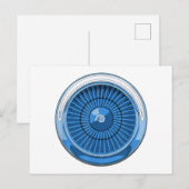 Jet Motor Feiertagspostkarte (Vorne/Hinten)