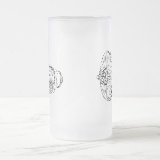 Jet-Motor Mattglas Bierglas (Mittel)