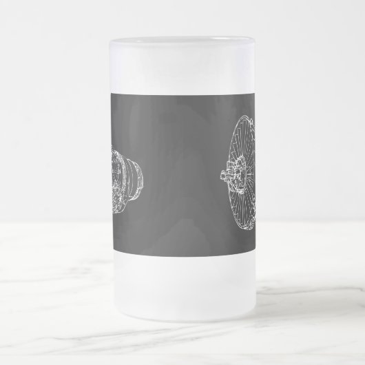 Jet-Motor Mattglas Bierglas (Mittel)