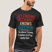 Jet Motor Mechanic weiß alles T-Shirt (Vorderseite)