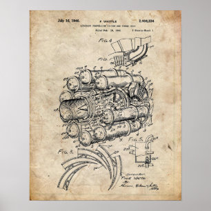 Jet Motor Patent Poster
