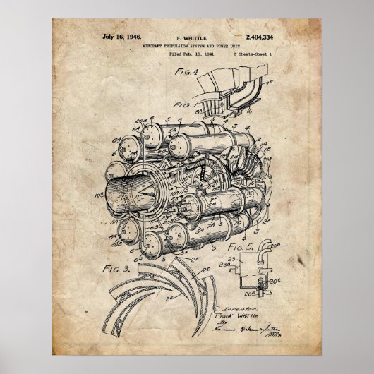 Jet Motor Patent Poster (Vorne)