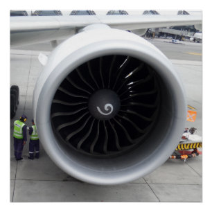 Jet-Motor-Plakat 20" x20 " Poster