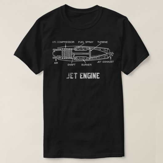Jet Motor Science Phantastisch Mechanics Engineers T-Shirt (Design vorne)