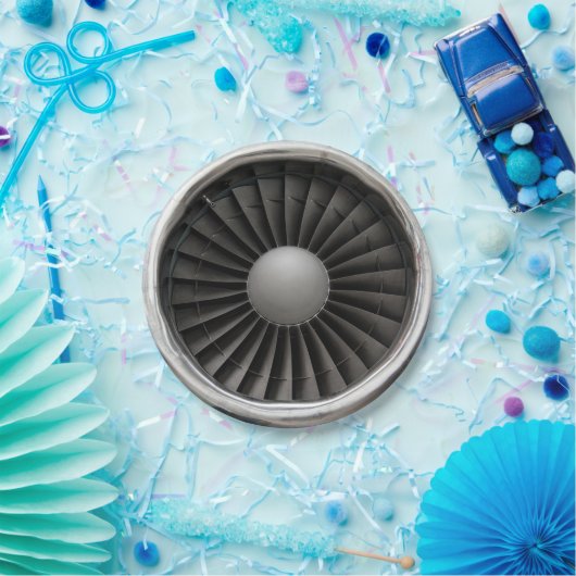 Jet Motor Turbine Fan Pappteller (Party)