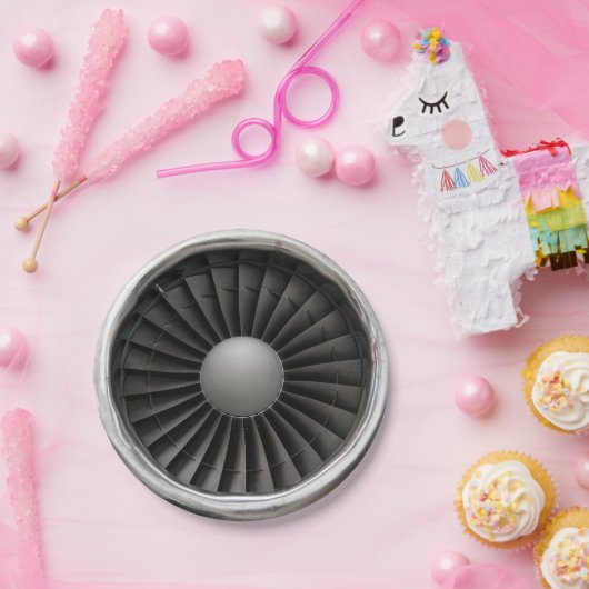 Jet Motor Turbine Fan Pappteller (Party)