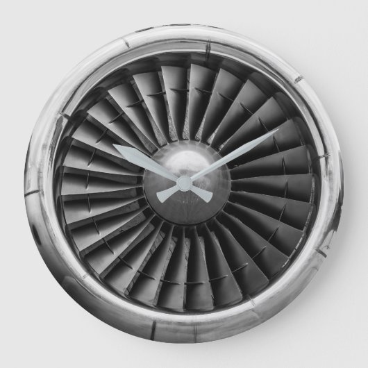 Jet Motor Turbine Große Wanduhr (Vorderseite)