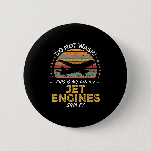 Jet Motors Funny Airplane Quote Graphic Button (Vorderseite)
