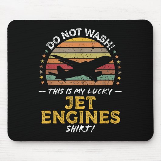 Jet Motors Funny Airplane Quote Graphic Mousepad (Vorne)