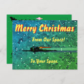 Jet Pack Christmas Postkarte (Vorne/Hinten)