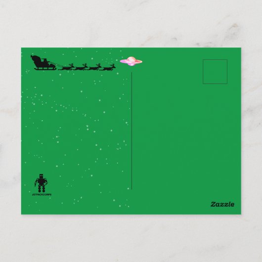 Jet Pack Christmas Postkarte (Rückseite)