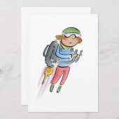 Jet Pack Einladung (Vorne/Hinten)