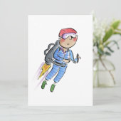 Jet Pack Einladung (Stehend Vorderseite)