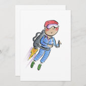 Jet Pack Einladung (Vorne/Hinten)