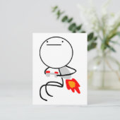 Jet Pack Typ Postkarte (Stehend Vorderseite)