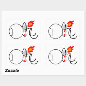 Jet Pack Typ Rechteckiger Aufkleber (Blatt)