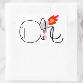 Jet Pack Typ Rechteckiger Aufkleber (Tasche)