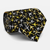 Jet-Passagierflugzeug-Collagen-Krawatte Krawatte (Gerollt)