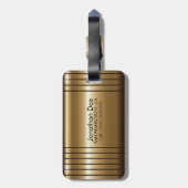 Jet-Passagierflugzeug-Flugzeug-goldener Gepäckanhänger (Rückseite vertikal)