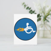 Jet Rollstuhl Postkarte (Stehend Vorderseite)