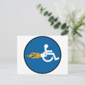 Jet Rollstuhl Postkarte (Stehend Vorderseite)