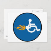 Jet Rollstuhl Postkarte (Vorne/Hinten)