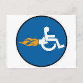 Jet Rollstuhl Postkarte (Vorderseite)