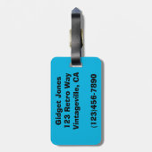 Jet Set Girl Gepäckträger Tag Gepäckanhänger (Rückseite vertikal)