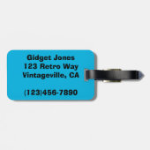 Jet Set Girl Gepäckträger Tag Gepäckanhänger (Rückseite horizontal)