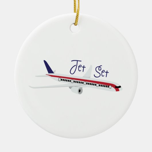 Jet Set Keramik Ornament (Vorne)