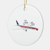 Jet Set Keramik Ornament (Links)