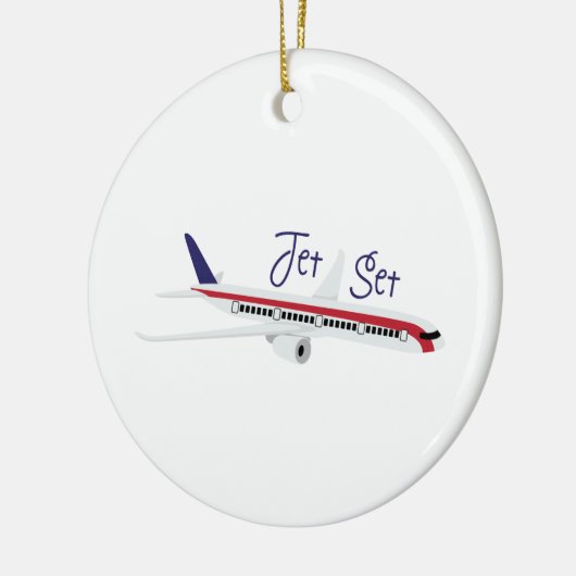 Jet Set Keramik Ornament (Links)