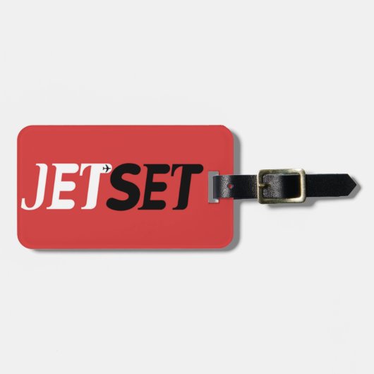 Jet-Set-Reise Gepäckanhänger (Vorderseite horizontal)