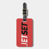 Jet-Set-Reise Gepäckanhänger (Vorderseite vertikal)