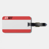 Jet-Set-Reise Gepäckanhänger (Rückseite horizontal)